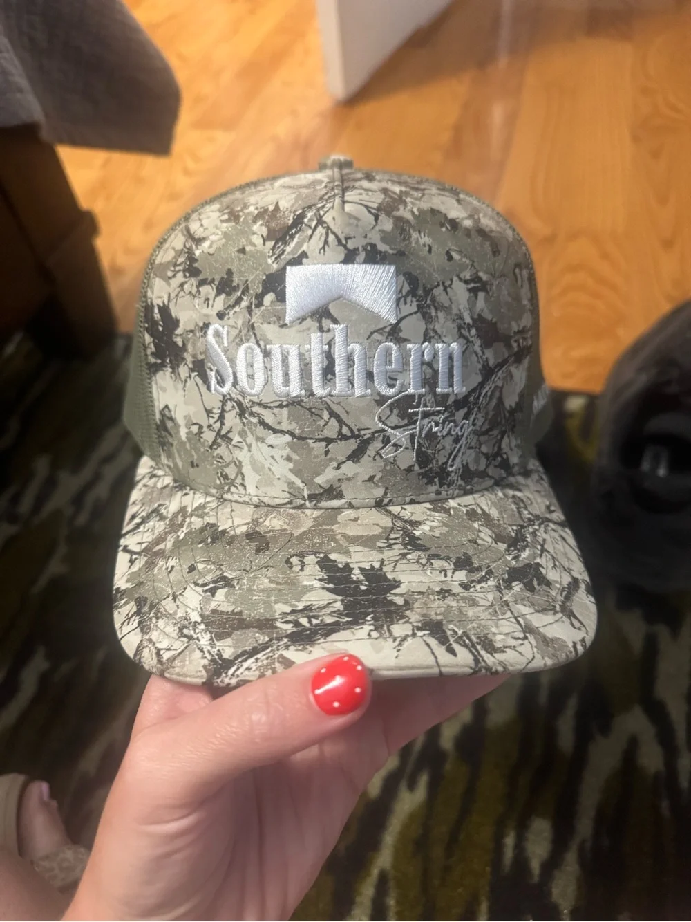 Camo Trucker Hat - Olive/Green
